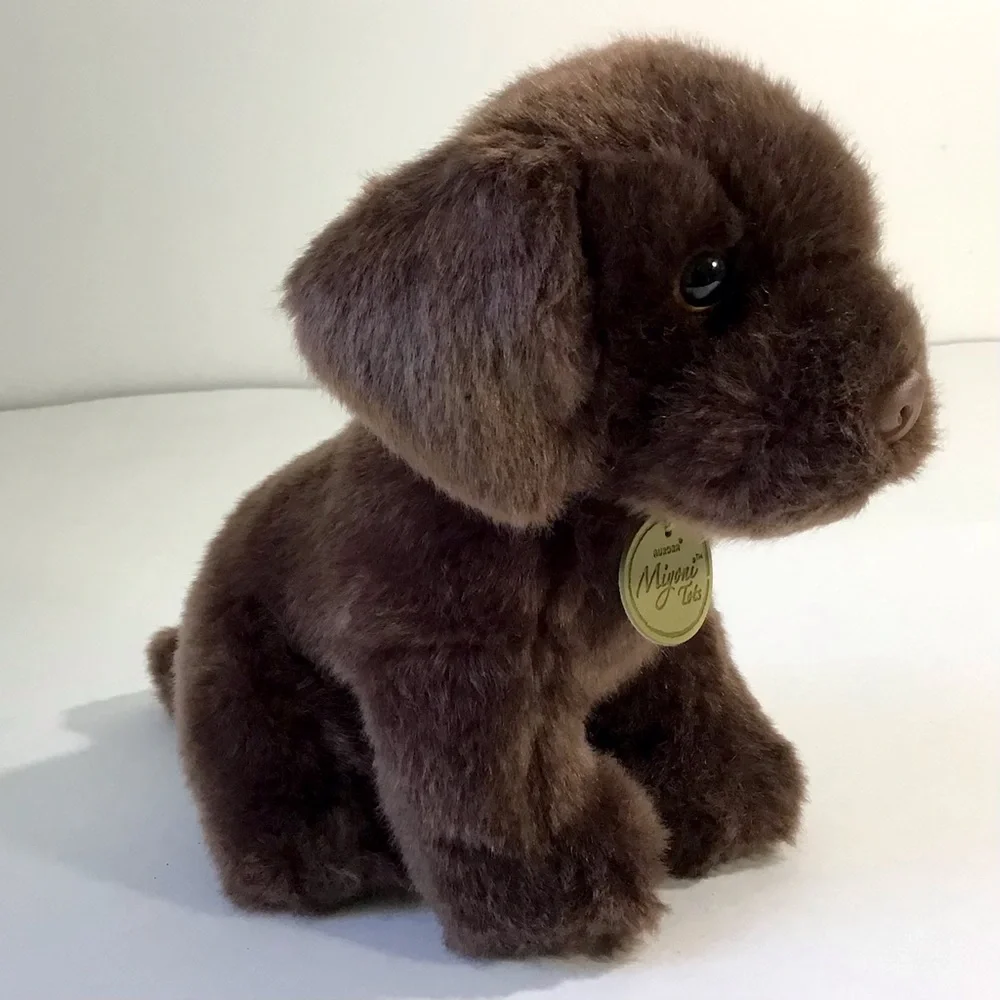 Aurora Miyoni Tots Puppy Dog Plush Chocolate Labrador Realistic Stuffed Animal